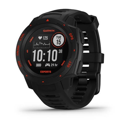 Relógio Garmin Instinct E-sports Edition Preto Lava com Monitor Cardíaco de Pulso e GPS