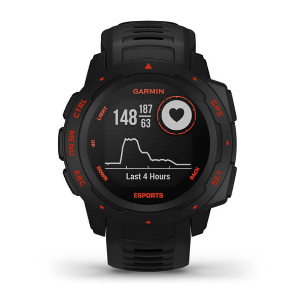 Relogio-Garmin-Instinct-Esports-Edition-Preto-Lava-com-Monitor-Cardiaco-de-Pulso-e-GPS