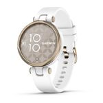 -Relogio-Garmin-Lily-Dourado-Pulseira-Branca-de-Silicone-Monitor-de-Atividades-