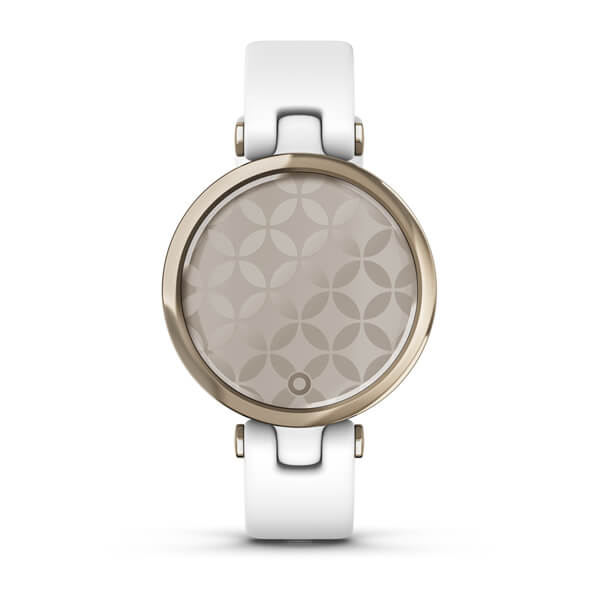 -Relogio-Garmin-Lily-Dourado-Pulseira-Branca-de-Silicone-Monitor-de-Atividades-