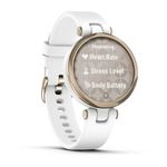 -Relogio-Garmin-Lily-Dourado-Pulseira-Branca-de-Silicone-Monitor-de-Atividades-