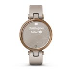 Relogio-Garmin-Lily-Dourado-Rose-Pulseira-Bege-de-Silicone-Monitor-de-Atividades-