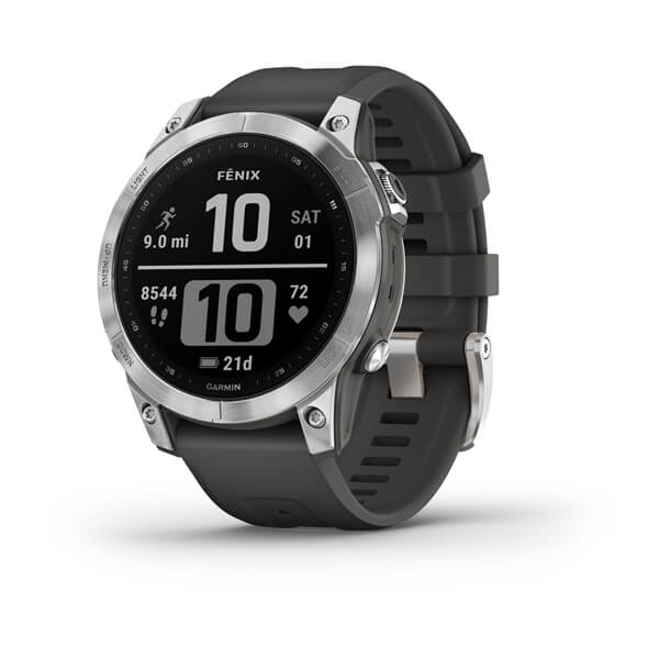 Smartwatch-Garmin-Fenix-7-Prata-com-Pulseira-Grafite