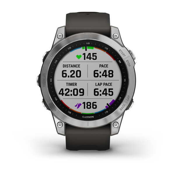 Smartwatch-Garmin-Fenix-7-Prata-com-Pulseira-Grafite