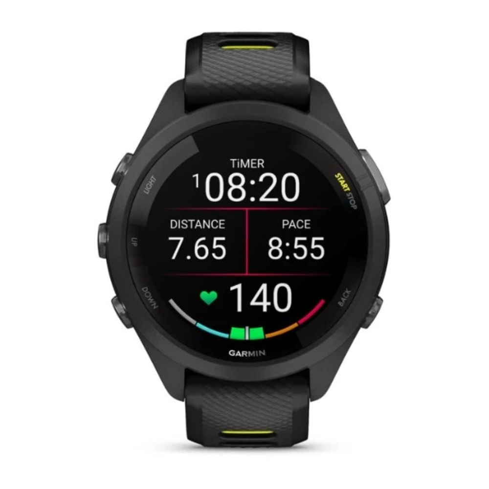 Relógio Garmin Forerunner 265 com Monitor Cardíaco de Pulso e GPS
