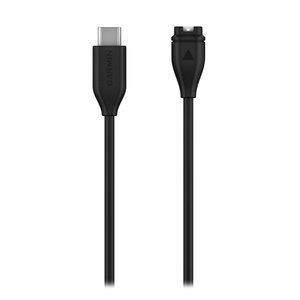 Cabo USB para Carregamento Garmin Fenix 7 / 6 / 5 / FR 55 / 45 /965/ Swim 2 / Instinct 2 / Venu 2 Plus / 2 SQ Tipo C Preto