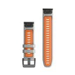 Pulseira-Garmin-QuickFit-22-p--Fenix-6-7-EpixPro47mm-945-955-965-Instinct-2--Cinza-c--Laranja-Silicone