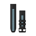 Pulseira-Garmin-QuickFit-26-Fenix-6X---EpixPro51mm---Enduro----Instinct-2X-Preto-com-Azul-Silicone