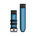 Pulseira-Garmin-QuickFit-26-Fenix-6X---EpixPro51mm---Enduro----Instinct-2X-Preto-com-Azul-Silicone
