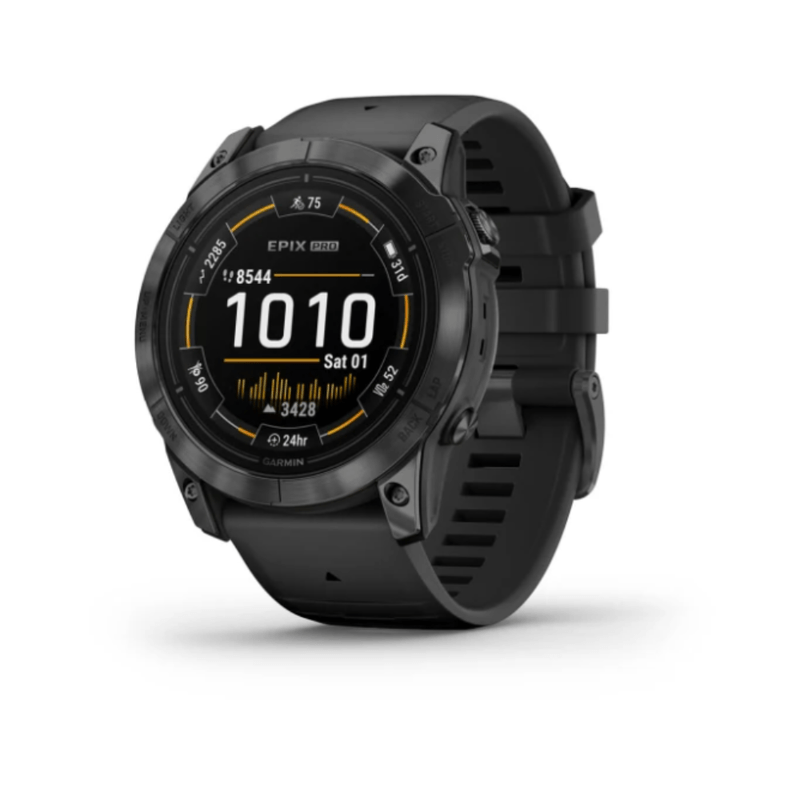 Relogio-Garmin-Epix-Pro-Gen-2-51mm-Cinza-com-pulseira-Preta