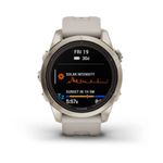 RelogioGarminFenix7SProSafiraSolarDouradocpulseiraCinzacomMonitorCardiacodePulsoeGPS