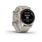 RelogioGarminFenix7SProSafiraSolarDouradocpulseiraCinzacomMonitorCardiacodePulsoeGPS