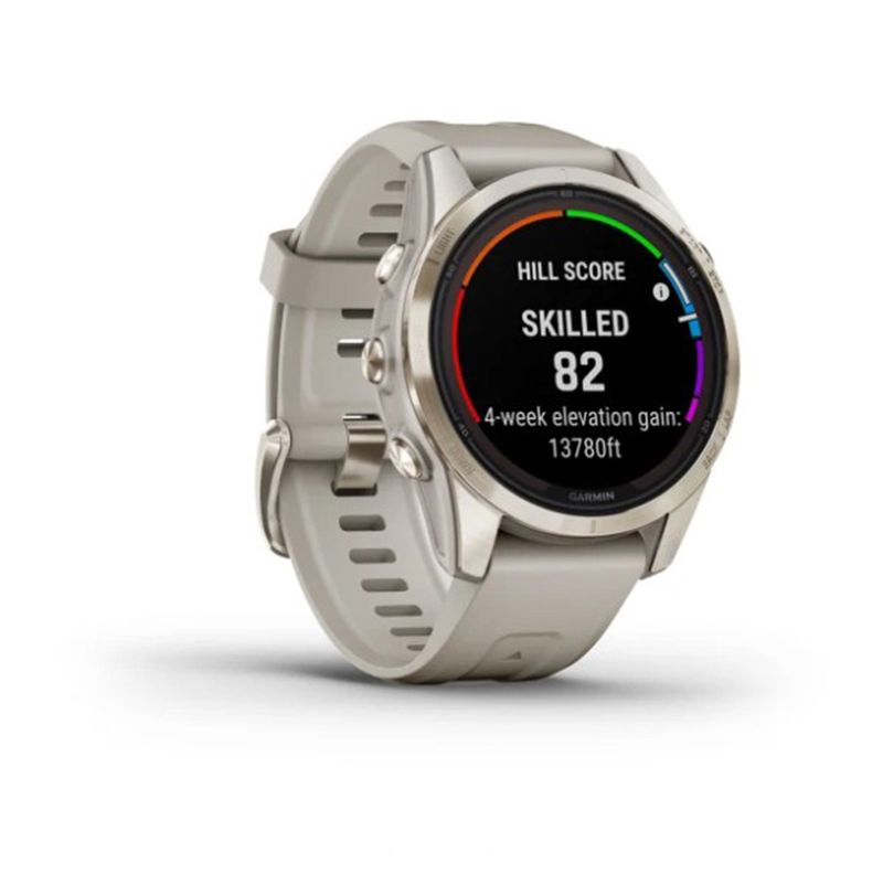 RelogioGarminFenix7SProSafiraSolarDouradocpulseiraCinzacomMonitorCardiacodePulsoeGPS