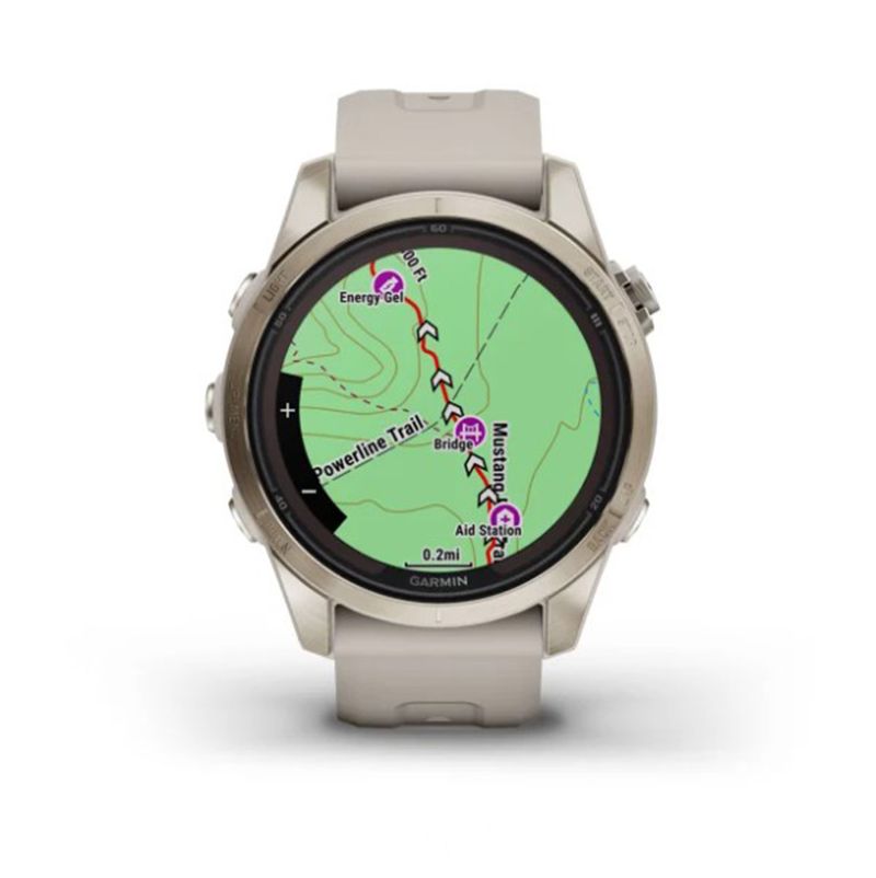 RelogioGarminFenix7SProSafiraSolarDouradocpulseiraCinzacomMonitorCardiacodePulsoeGPS