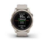 RelogioGarminFenix7SProSafiraSolarDouradocpulseiraCinzacomMonitorCardiacodePulsoeGPS