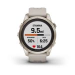 RelogioGarminFenix7SProSafiraSolarDouradocpulseiraCinzacomMonitorCardiacodePulsoeGPS