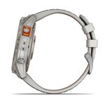 Relógio Garmin Fenix 7X Pro Safira Solar Titânio c/ pulseira Cinza/Laranja com Monitor Cardíaco de Pulso e GPS