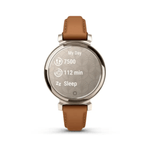 Relógio Garmin Lily 2 Classic (2024)  Dourado Pulseira Marrom de Couro com Monitor de Atividades010-02839-02.5