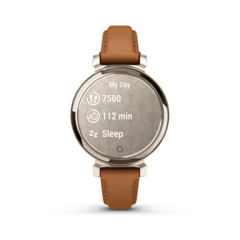 Relógio Garmin Lily 2 Classic (2024)  Dourado Pulseira Marrom de Couro com Monitor de Atividades010-02839-02.5