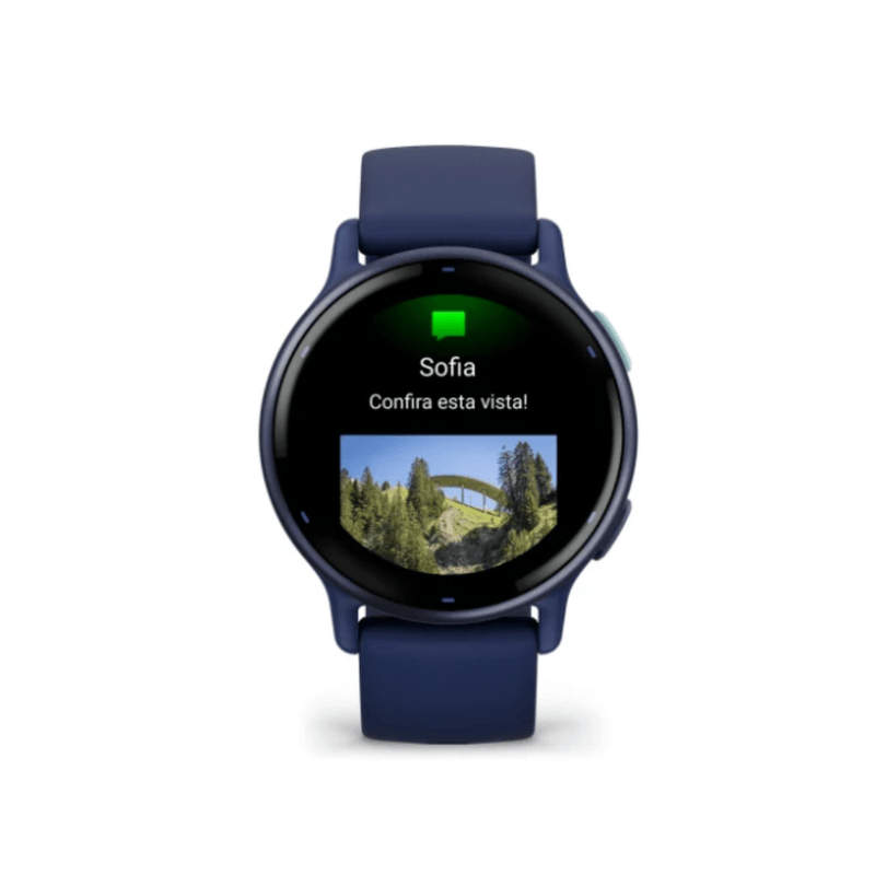 Relógio Garmin vivoactive 5 Azul marinho com pulseira de silicone Azul marinho010-02862-12.1