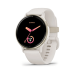 Relógio Garmin vivoactive 5 Dourado com pulseira de silicone Marfim010-02862-11