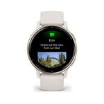 Relógio Garmin vivoactive 5 Dourado com pulseira de silicone Marfim010-02862-11.1