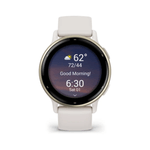 Relógio Garmin vivoactive 5 Dourado com pulseira de silicone Marfim010-02862-11.3