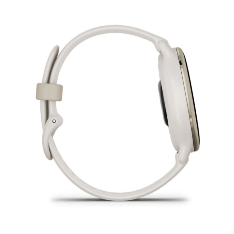Relógio Garmin vivoactive 5 Dourado com pulseira de silicone Marfim010-02862-11.4