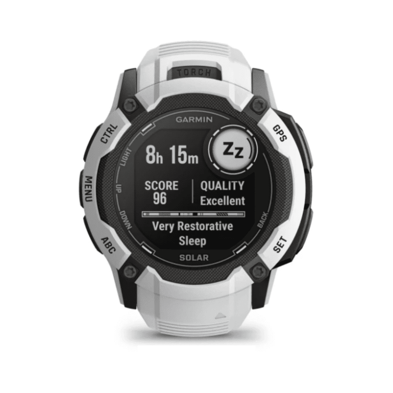 Relógio Garmin Instinct 2X Solar Branco com Monitor Cardíaco de Pulso e GPS010-02805-14.7