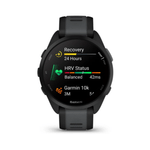 Relógio Garmin Forerunner 165 Preto e Cinza Ardosia WW com Monitor Cardíaco de Pulso e GPS010-02863-20.3