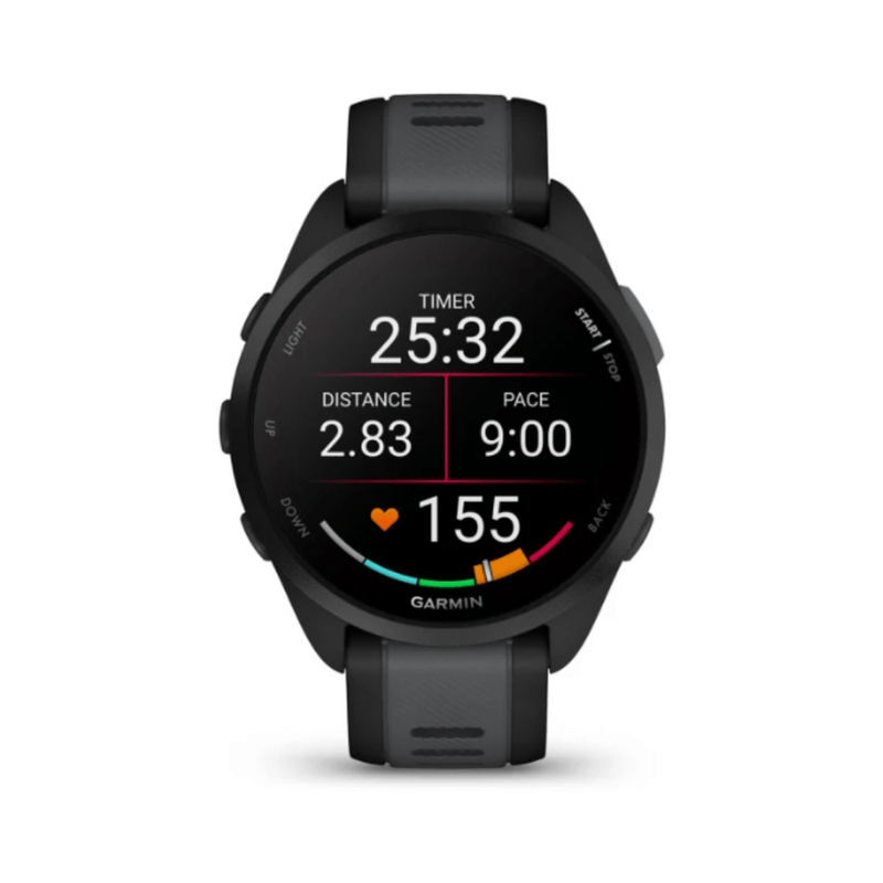 Relógio Garmin Forerunner 165 Music Preto e Cinza Ardosia WW com Monitor Cardíaco de Pulso e GPS010-02863-30.1