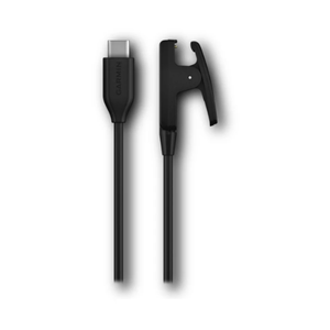 Cabo p/ Carregamento Garmin USB-C Clipe FR 30/35/230/235/630/645/735 XT/vivomove HR/Lily  Preto