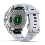 Relogio-Garmin-Fenix-8S-Prata-com-Pulseira-de-Silicone-Branca