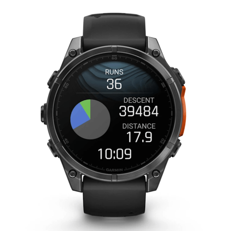 Relogio-Garmin-Fenix-8-Cinza-Ardosia-com-Pulseira-de-Silicone-Preta