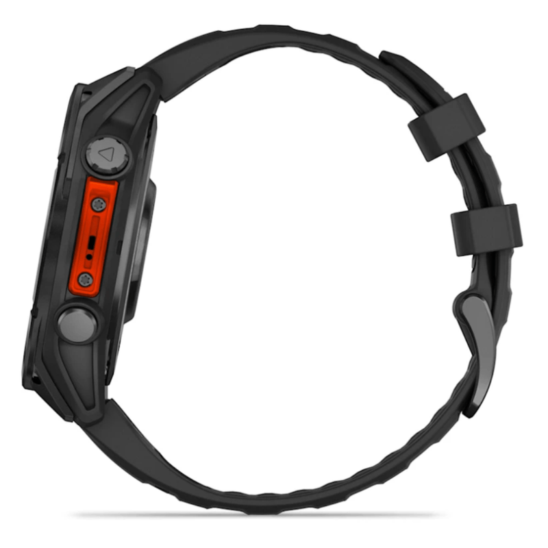 Relogio-Garmin-Fenix-8-Cinza-Ardosia-com-Pulseira-de-Silicone-Preta