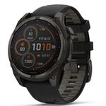Relogio-Garmin-Fenix-8-Safira-Carbon-Gray-DLC-Titanio-com-Pulseira-de-Silicone-Preta-com-Cinza