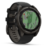 Relogio-Garmin-Fenix-8-Safira-Carbon-Gray-DLC-Titanio-com-Pulseira-de-Silicone-Preta-com-Cinza