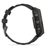 Relogio-Garmin-Fenix-8-Safira-Carbon-Gray-DLC-Titanio-com-Pulseira-de-Silicone-Preta-com-Cinza