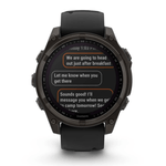 Relogio-Garmin-Fenix-8-Safira-Carbon-Gray-DLC-Titanio-com-Pulseira-de-Silicone-Preta-com-Cinza