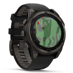 Relogio-Garmin-Fenix-8-Safira-Solar-Carbon-Gray-DLC-Titanio-com-Pulseira-de-Silicone-Preta-com-Cinza