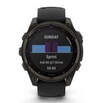Relogio-Garmin-Fenix-8-Safira-Solar-Carbon-Gray-DLC-Titanio-com-Pulseira-de-Silicone-Preta-com-Cinza