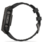 Relogio-Garmin-Fenix-8-Safira-Solar-Carbon-Gray-DLC-Titanio-com-Pulseira-de-Silicone-Preta-com-Cinza