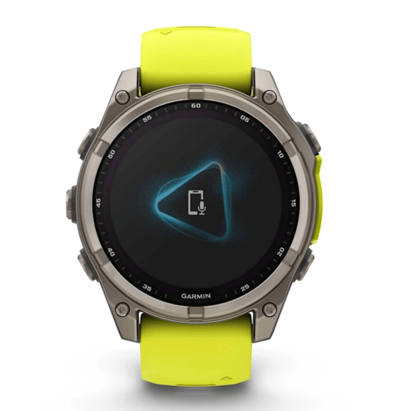 Relogio-Garmin-Fenix-8-Safira-Solar-Titanio-com-Pulseira-de-Silicone-Amarelo-com-Grafite