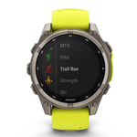 Relogio-Garmin-Fenix-8-Safira-Solar-Titanio-com-Pulseira-de-Silicone-Amarelo-com-Grafite