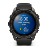 Relogio-Garmin-Fenix-8X-Safira-Carbon-Gray-DLC-Titanio-com-Pulseira-de-Silicone-Preta-com-Cinza