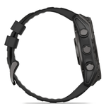 Relogio-Garmin-Fenix-8X-Safira-Carbon-Gray-DLC-Titanio-com-Pulseira-de-Silicone-Preta-com-Cinza
