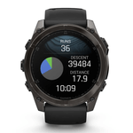 Relogio-Garmin-Fenix-8X-Safira-Carbon-Gray-DLC-Titanio-com-Pulseira-de-Silicone-Preta-com-Cinza