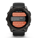 Relogio-Garmin-Fenix-8X-Safira-Carbon-Gray-DLC-Titanio-com-Pulseira-de-Silicone-Preta-com-Cinza