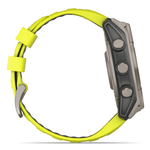 Relogio-Garmin-Fenix-8X-Safira-Solar-Titanio-com-pulseira-de-Silicone-Amarelo-com-Grafite