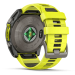 Relogio-Garmin-Fenix-8X-Safira-Solar-Titanio-com-pulseira-de-Silicone-Amarelo-com-Grafite